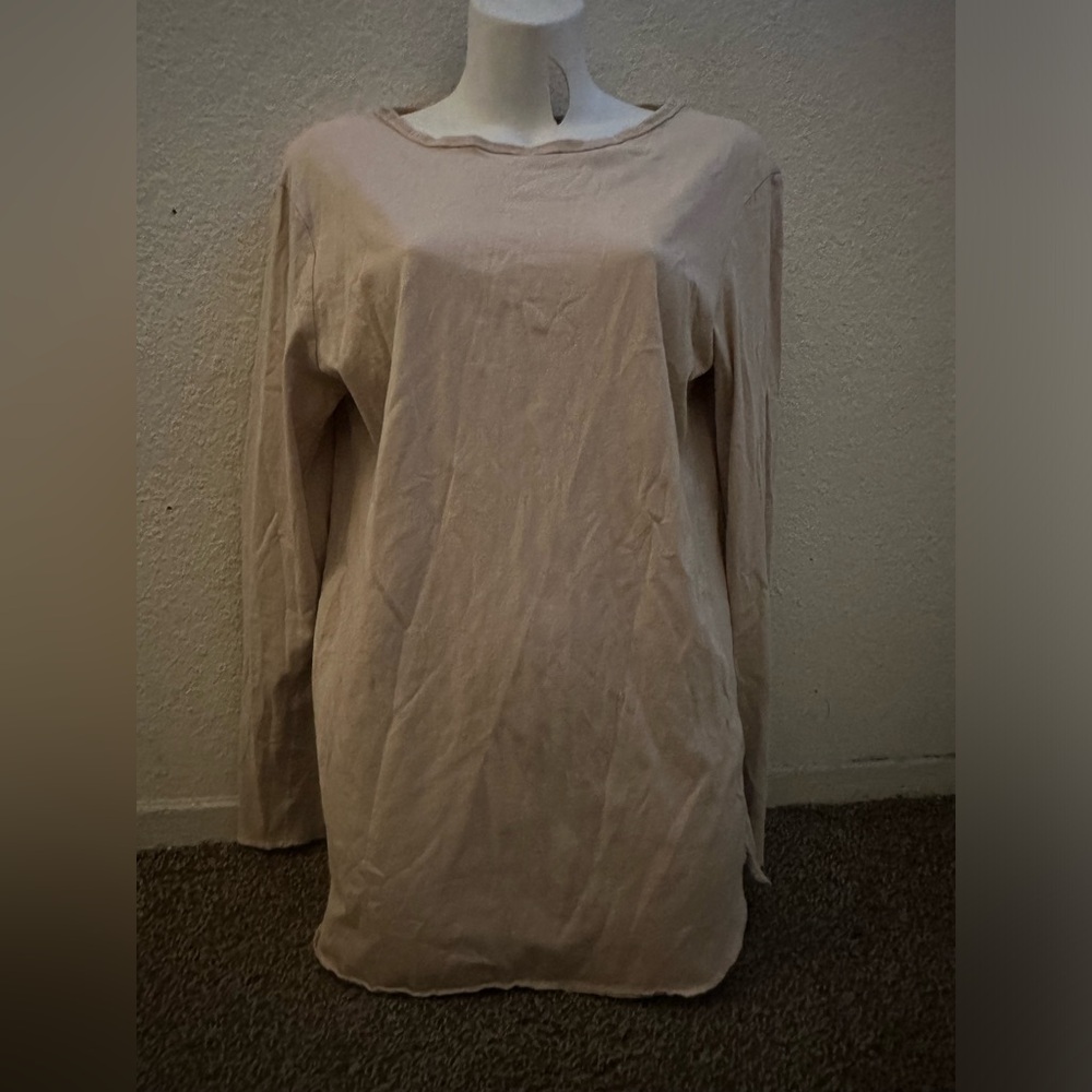 H&M long sleeve cream shirt men